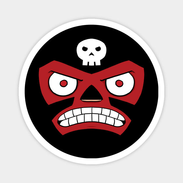 Lucha Skull Magnet by striffle